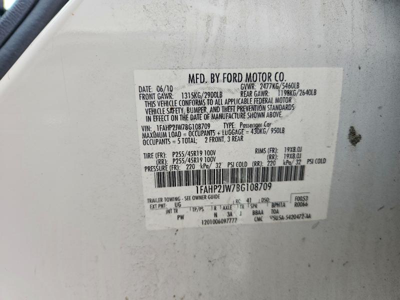 Продаж на аукціоні авто 2011 Ford Taurus, vin: 1FAHP2JW7BG108709, номер лоту: 56157306