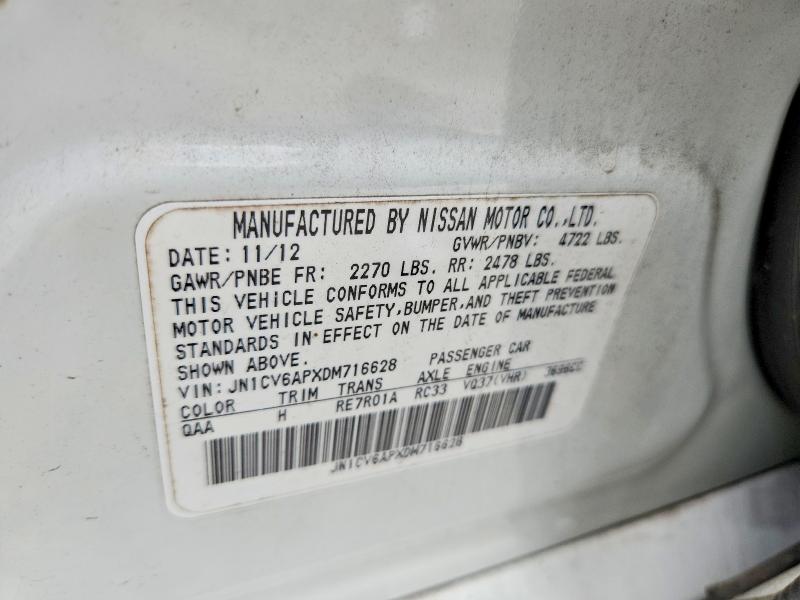 Продажа на аукционе авто 2013 Infiniti G37 Sedan, vin: JN1CV6APXDM716628, номер лота: 56852116