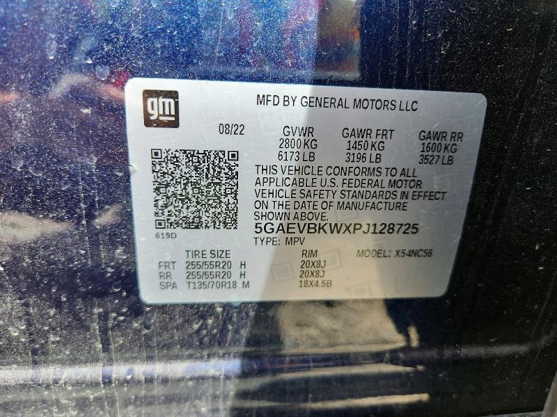 58782386 :رقم المزاد ، 5GAEVBKWXPJ128725 vin ، 2023 Buick Enclave مزاد بيع
