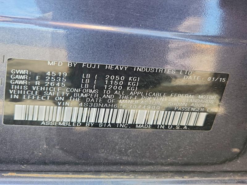 Продаж на аукціоні авто 2015 Subaru Legacy, vin: 4S3BNAH61F3044900, номер лоту: 57247556