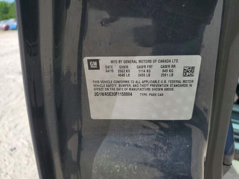 2015 Chevrolet Impala Limited მანქანა იყიდება აუქციონზე, vin: 2G1WA5E30F1158884, აუქციონის ნომერი: 56429836