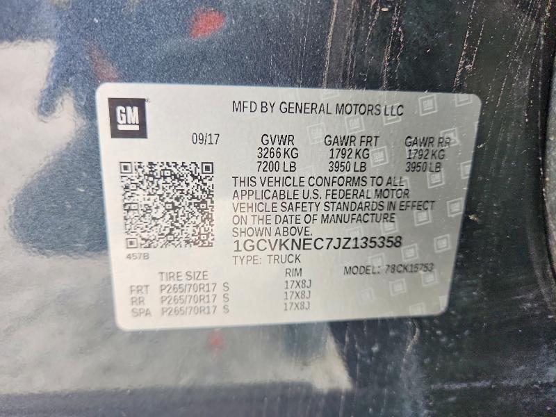 Продажа на аукционе авто 2018 Chevrolet Silverado, vin: 1GCVKNEC7JZ135358, номер лота: 56524256