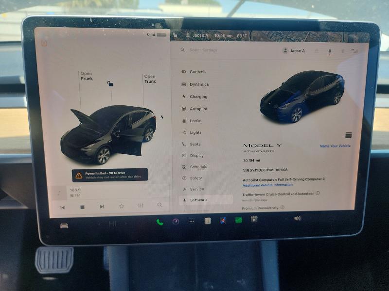 Продажа на аукционе авто 2021 Tesla Model Y, vin: 5YJYGDED9MF162993, номер лота: 56089426