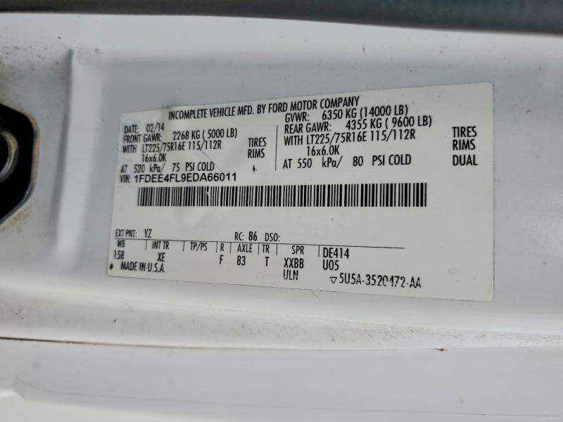 55933446 :رقم المزاد ، 1FDEE4FL9EDA66011 vin ، 2014 Ford Econoline مزاد بيع