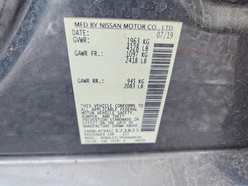 Продажа на аукционе авто 2020 Nissan Altima, vin: 1N4BL4CV4LC123825, номер лота: 57124736