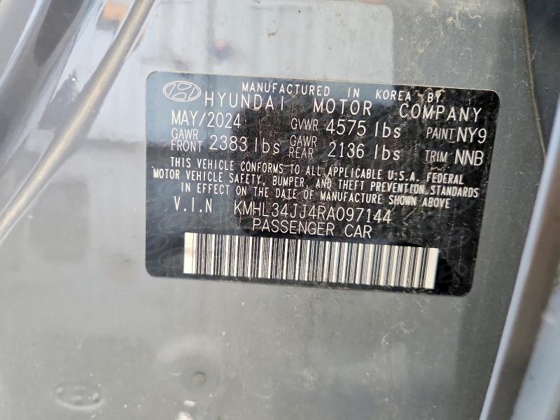 Продажа на аукционе авто 2024 Hyundai Sonata Hybrid, vin: KMHL34JJ4RA097144, номер лота: 58194476