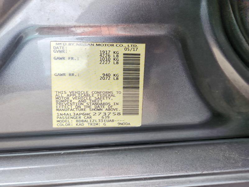 Aukcja sprzedaży 2017 Nissan Altima, vin: 1N4AL3AP6HC273758, numer aukcji: 56813966