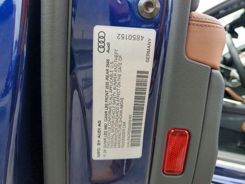 Продажа на аукционе авто 2025 Audi A5, vin: WAUFACF52SA015167, номер лота: 57657856