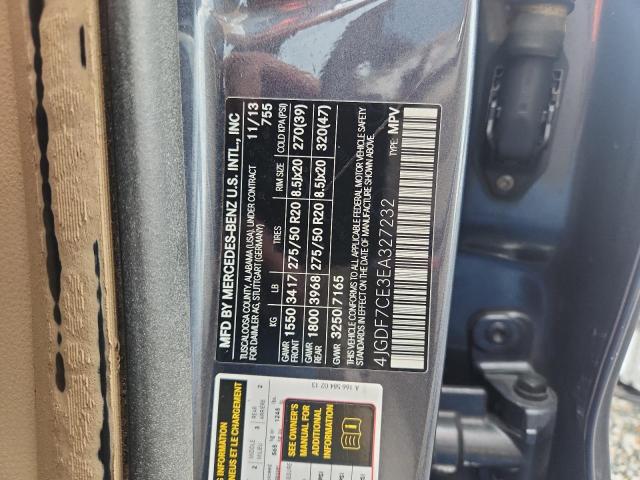 2014 Mercedes-benz Gl მანქანა იყიდება აუქციონზე, vin: 4JGDF7CE3EA327232, აუქციონის ნომერი: 57083156