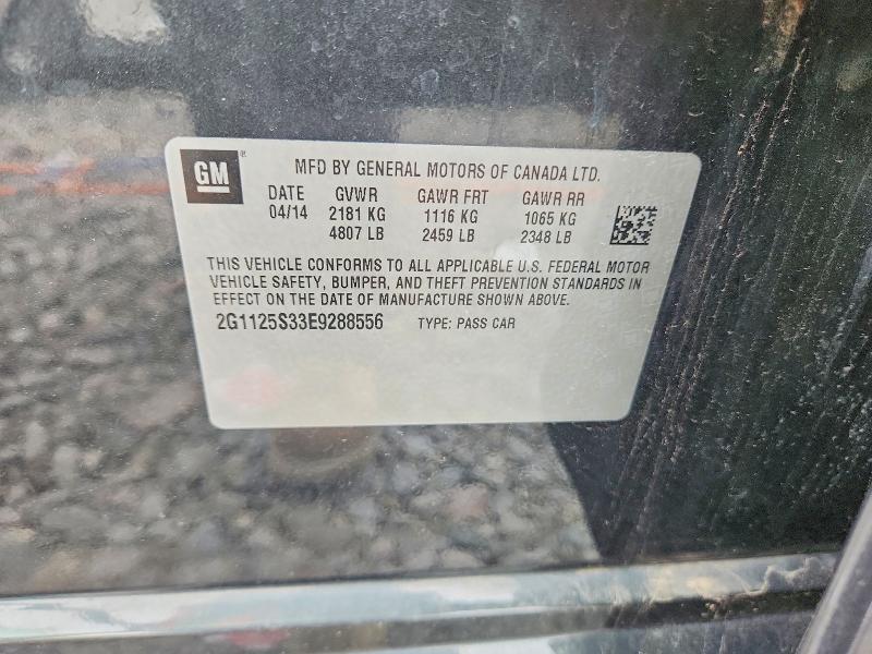 Aukcja sprzedaży 2014 Chevrolet Impala, vin: 2G1125S33E9288556, numer aukcji: 58370686