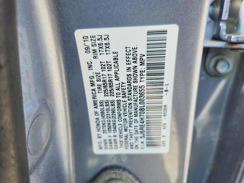 Aukcja sprzedaży 2011 Honda Cr-v, vin: 5J6RE4H70BL003655, numer aukcji: 56871336