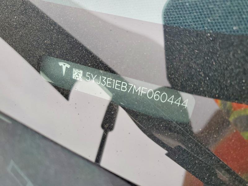 Продажа на аукционе авто 2021 Tesla Model 3, vin: 5YJ3E1EB7MF060444, номер лота: 57087246