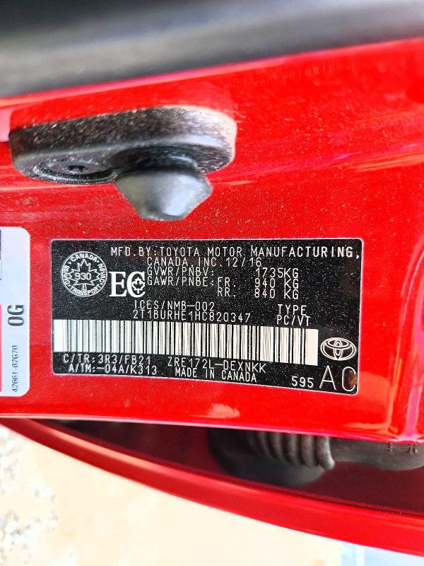 52341406 :رقم المزاد ، 2T1BURHE1HC820347 vin ، 2017 Toyota Corolla مزاد بيع