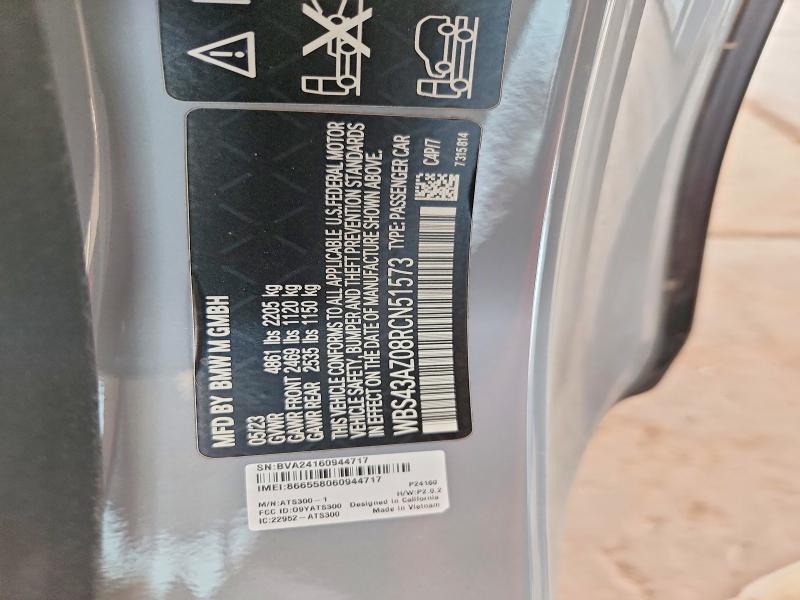 Продажа на аукционе авто 2024 Bmw M4, vin: WBS43AZ08RCN51573, номер лота: 56856976
