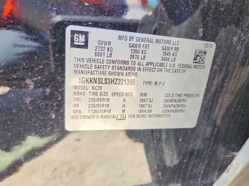 Продаж на аукціоні авто 2017 Gmc Acadia, vin: 1GKKNSLS3HZ221395, номер лоту: 56952276