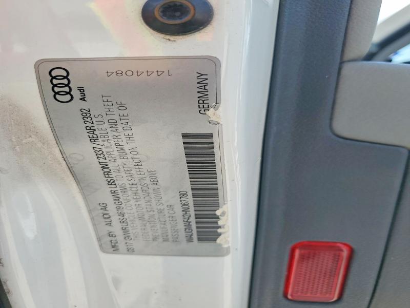 Aukcja sprzedaży 2017 Audi A4, vin: WAUGMAF42HN067780, numer aukcji: 55619296
