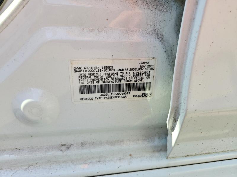 Продаж на аукціоні авто 2010 Mitsubishi Lancer, vin: JA32U1FU2AU018019, номер лоту: 57195596