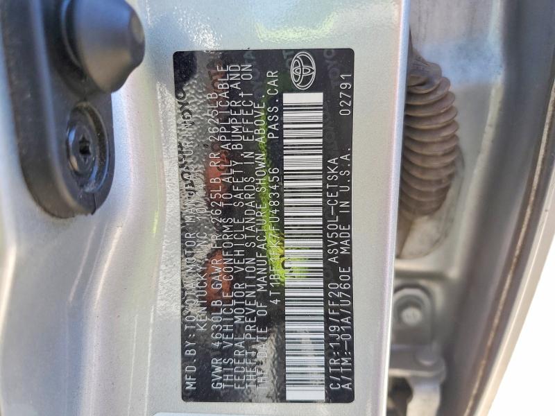 55734096 :رقم المزاد ، 4T1BF1FK7FU483456 vin ، 2015 Toyota Camry مزاد بيع