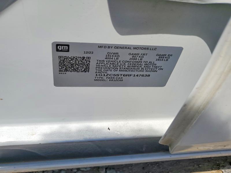 2024 Chevrolet Malibu მანქანა იყიდება აუქციონზე, vin: 1G1ZC5ST6RF147638, აუქციონის ნომერი: 56603626