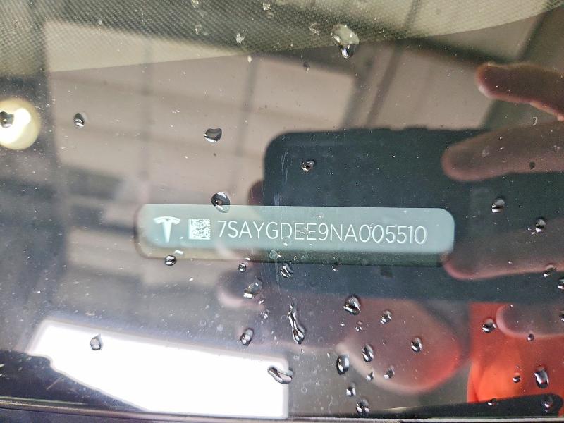 2022 Tesla Model Y მანქანა იყიდება აუქციონზე, vin: 7SAYGDEE9NA005510, აუქციონის ნომერი: 58468026