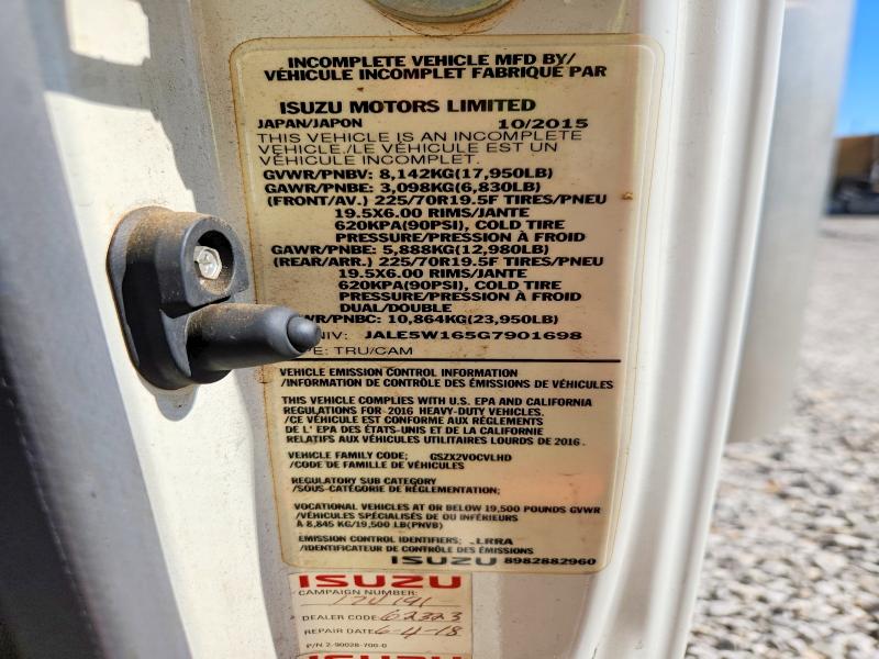 Продажа на аукционе авто 2016 Isuzu Nqr, vin: JALE5W165G7901698, номер лота: 55700006