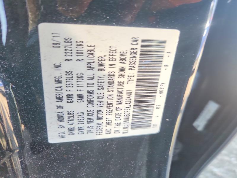 55963106 :رقم المزاد ، 19UUB3F5XJA004487 vin ، 2018 Acura Tlx مزاد بيع