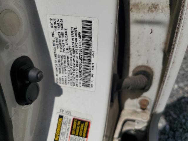 Продаж на аукціоні авто 2012 Honda Cr-v, vin: 5J6RM3H39CL020188, номер лоту: 58246186