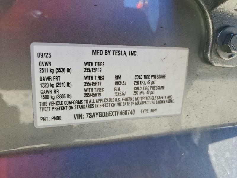 Aukcja sprzedaży 2026 Tesla Model Y, vin: 7SAYGDEEXTF460740, numer aukcji: 55937796