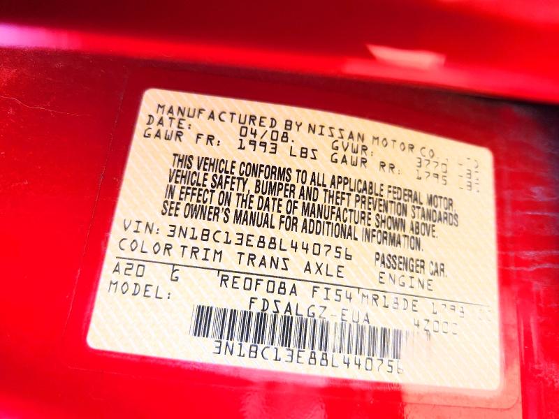 Aukcja sprzedaży 2008 Nissan Versa, vin: 3N1BC13E88L440756, numer aukcji: 56414966