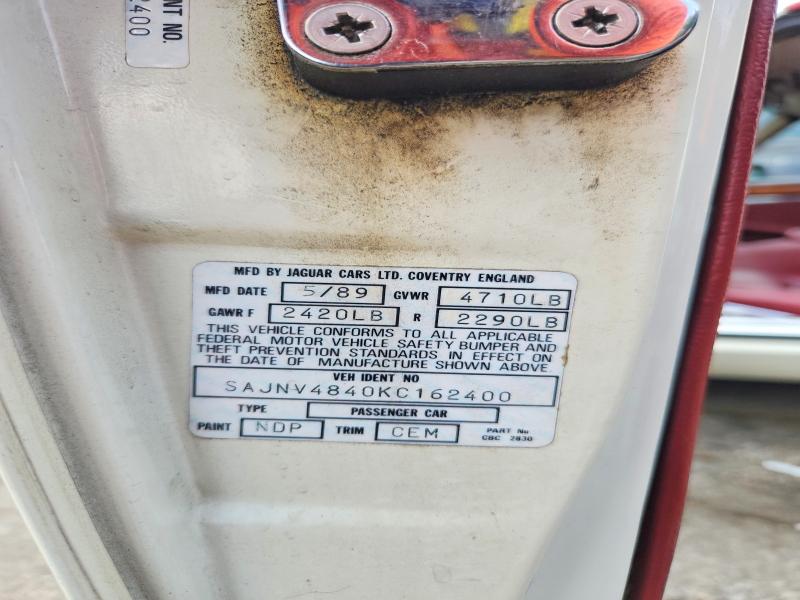 Продаж на аукціоні авто 1989 Jaguar Xjs, vin: SAJNV4840KC162400, номер лоту: 85635245