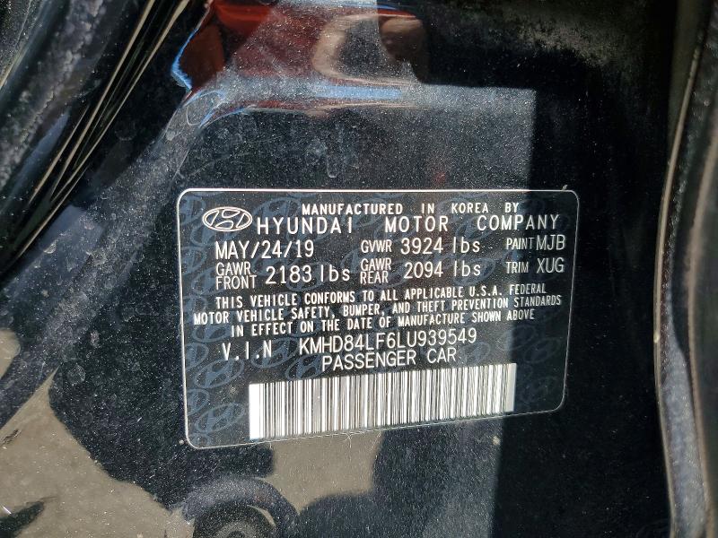 Продажа на аукционе авто 2020 Hyundai Elantra, vin: KMHD84LF6LU939549, номер лота: 56464626