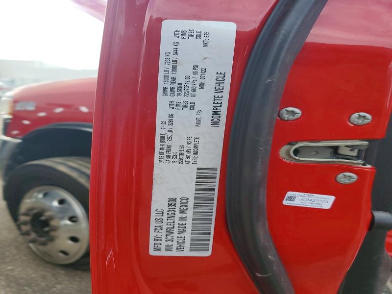 Aukcja sprzedaży 2022 Ram 4500, vin: 3C7WRLEL7NG313508, numer aukcji: 55300626