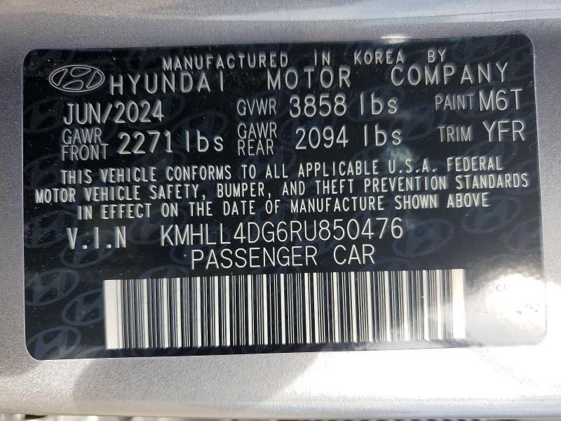 Продаж на аукціоні авто 2024 Hyundai Elantra, vin: KMHLL4DG6RU850476, номер лоту: 55476136
