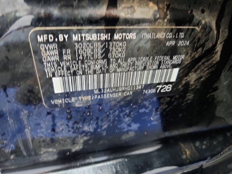 55933716 :رقم المزاد ، ML32AUHJ9RH011347 vin ، 2024 Mitsubishi Mirage مزاد بيع