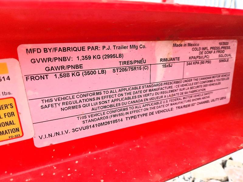 Aukcja sprzedaży 2022 Pj Trailers Unknown, vin: 3CVU81410M2618514, numer aukcji: 57134106