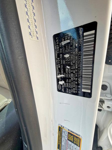 58159396 :رقم المزاد ، KM8J33A21JU753278 vin ، 2018 Hyundai Tucson مزاد بيع
