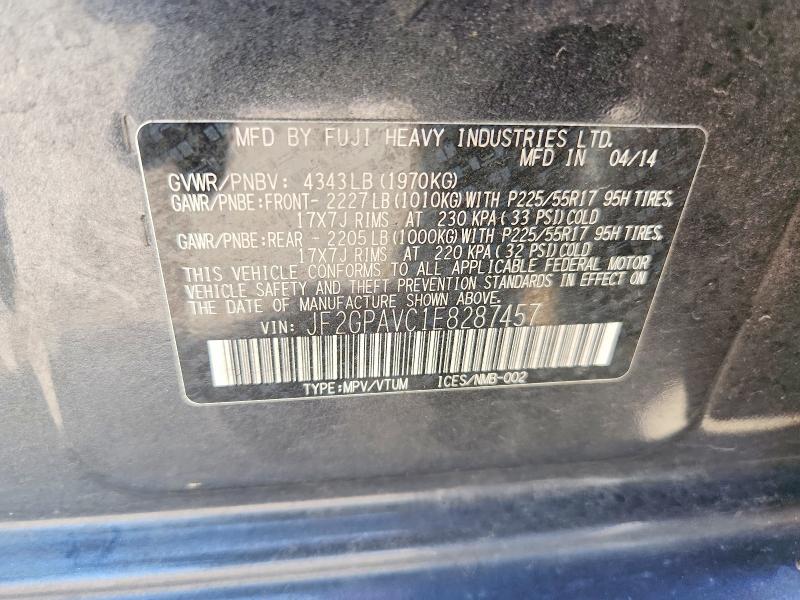 Продаж на аукціоні авто 2014 Subaru Xv Crosstrek, vin: JF2GPAVC1E8287457, номер лоту: 55862416