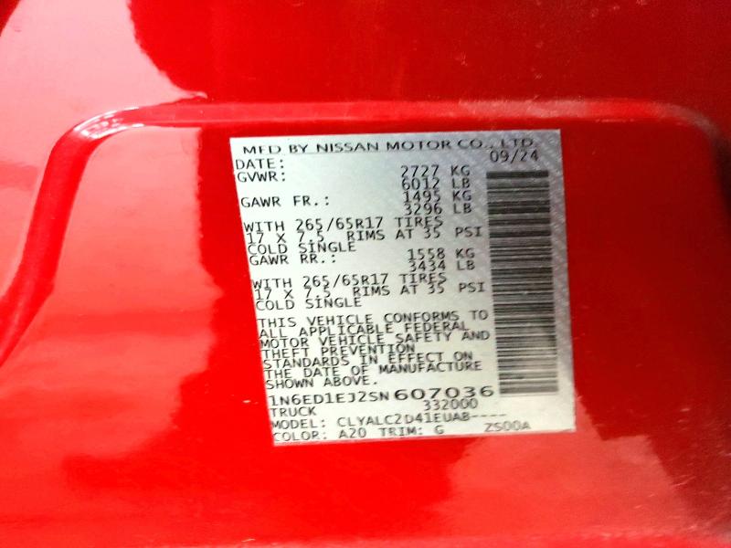 Продаж на аукціоні авто 2025 Nissan Frontier, vin: 1N6ED1EJ2SN607036, номер лоту: 56103656