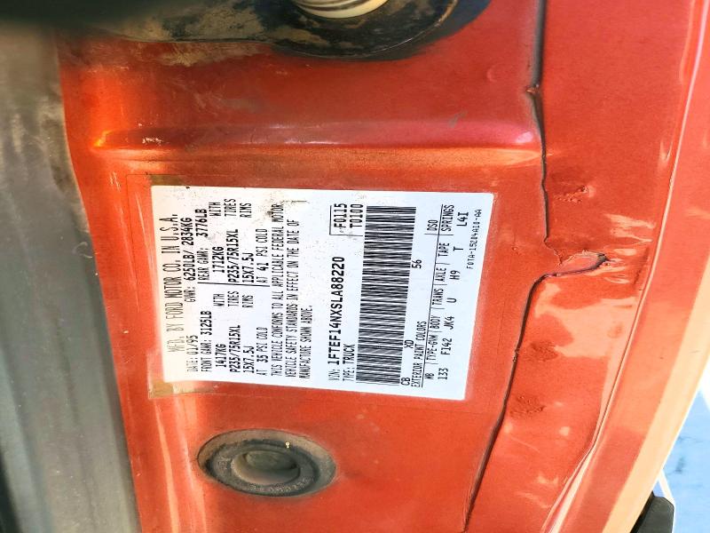 1995 Ford F150 მანქანა იყიდება აუქციონზე, vin: 1FTEF14NXSLA88220, აუქციონის ნომერი: 57599576