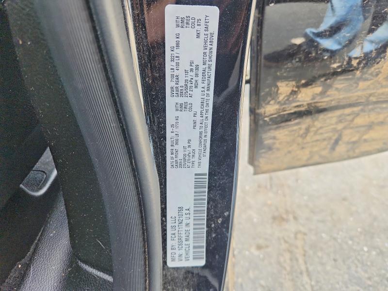 57207666 :رقم المزاد ، 1C6SRFFT1TN210768 vin ، 2026 Ram 1500 مزاد بيع