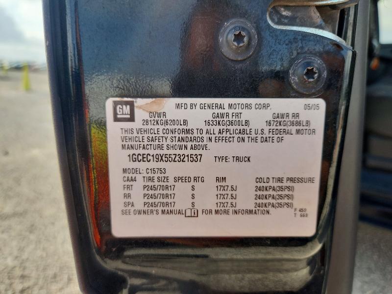 2005 Chevrolet Silverado მანქანა იყიდება აუქციონზე, vin: 1GCEC19X55Z321537, აუქციონის ნომერი: 76294115