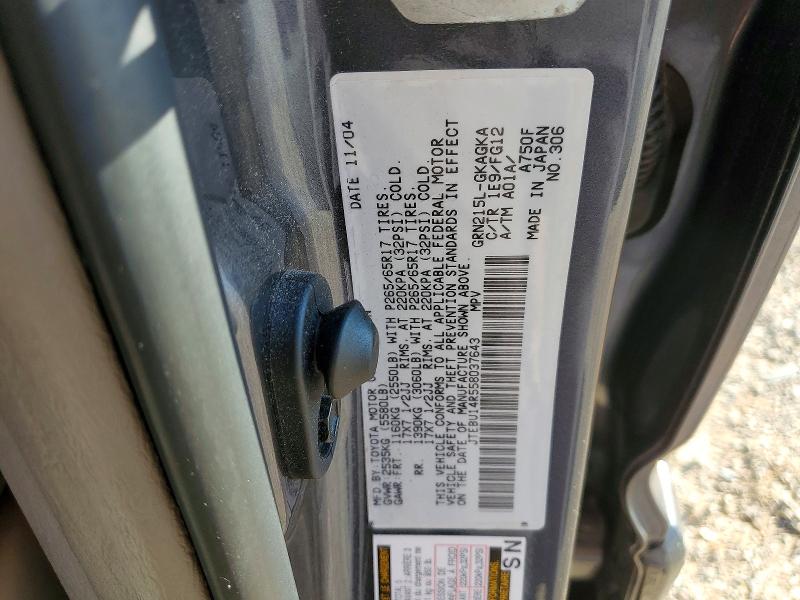 Aukcja sprzedaży 2005 Toyota 4runner, vin: JTEBU14R558037643, numer aukcji: 55710886