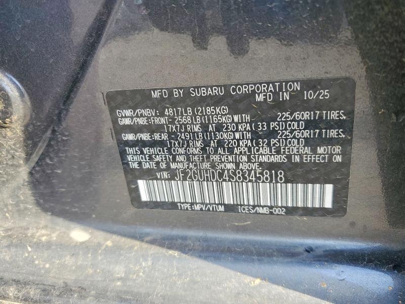 Продаж на аукціоні авто 2025 Subaru Crosstrek, vin: JF2GUHDC4S8345818, номер лоту: 57670696