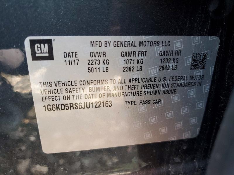Aukcja sprzedaży 2018 Cadillac Ct6, vin: 1G6KD5RS6JU122163, numer aukcji: 56329366