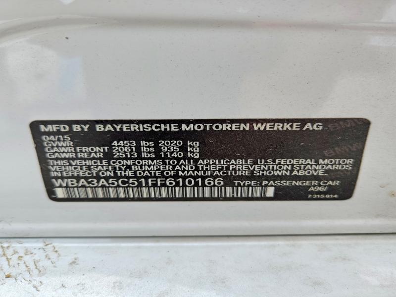 Продажа на аукционе авто 2015 Bmw 328, vin: WBA3A5C51FF610166, номер лота: 58704676