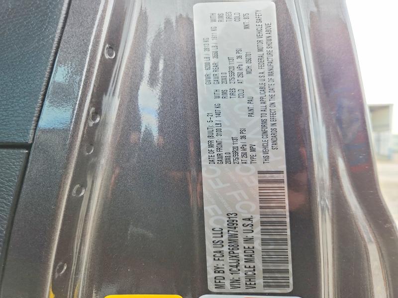 Aukcja sprzedaży 2021 Jeep Wrangler Unlimited, vin: 1C4JJXP68MW749913, numer aukcji: 57663346