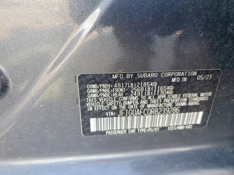 58889706 :رقم المزاد ، JF1GUAFC0R8239286 vin ، 2024 Subaru Impreza مزاد بيع