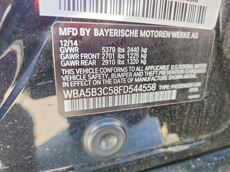 2015 Bmw 535 მანქანა იყიდება აუქციონზე, vin: WBA5B3C58FD544558, აუქციონის ნომერი: 56844296
