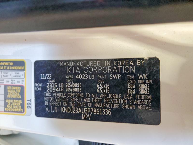 Продажа на аукционе авто 2023 Kia Soul, vin: KNDJ23AU3P7861336, номер лота: 56848036