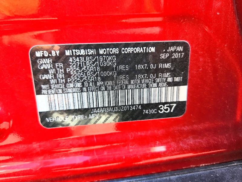 Aukcja sprzedaży 2018 Mitsubishi Outlander Sport, vin: JA4AR3AU3JZ013474, numer aukcji: 56832856